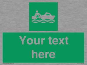 Custom sign safe condition Rescue boat